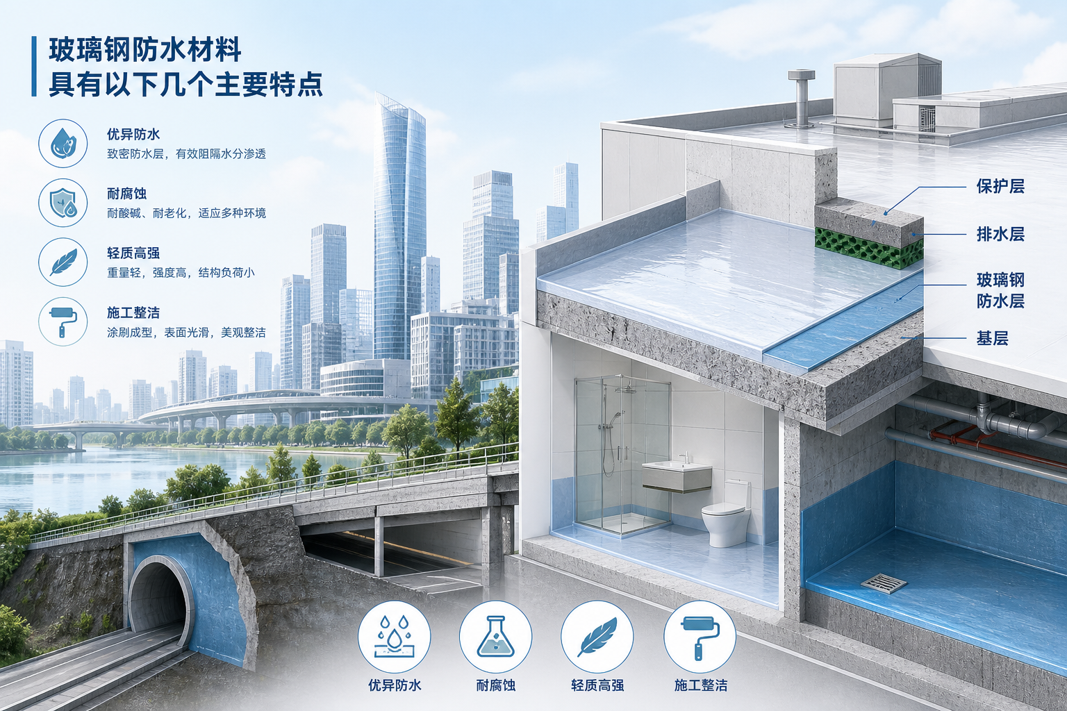 2023年玻璃钢防水材料市场趋势分析,关注 琼中 发展